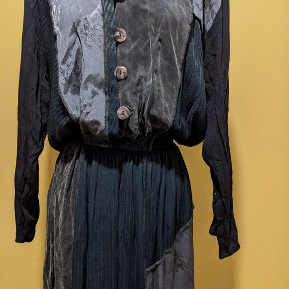 Vintage Spencer Alexis Patchwork Maxi Dress – Sapphire Blue Women's Size L (16) - Picture 11 of 16